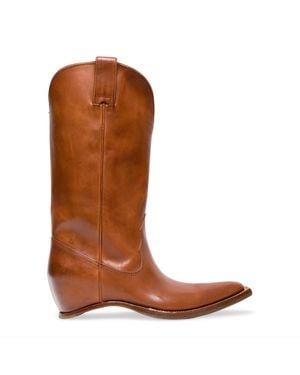 Maison Margiela Heel-Less Western High Boots H45 - Brown