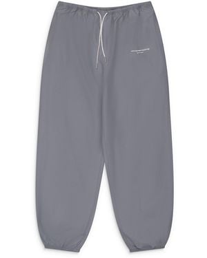 Alexander Wang Mid-Rise Track Pant W/ Rhinestone Drawcord - Gray