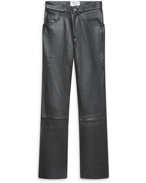 MIDNIGHT RODEO Leather Pants - Gray