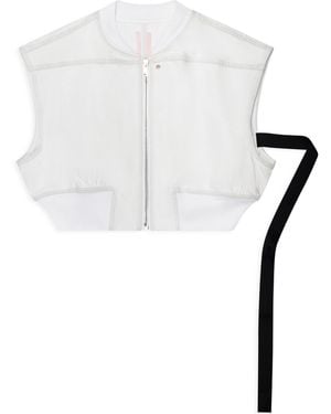 Rick Owens Milk Wash Tatlin Bomber Vest - White