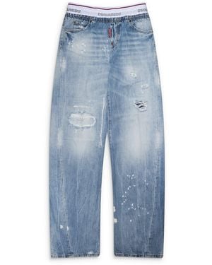 DSquared² Undle Loose Twst Jean - Blue
