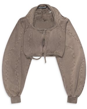 OTTOLINGER Rogue Cropped Zip Up - Gray
