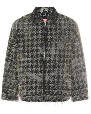 DIESEL Distressed Tweed Jacket - Black