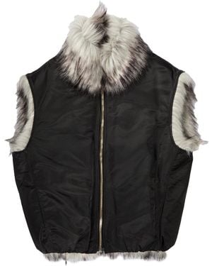 Ambush Fake Fur Reversible Vest - Black