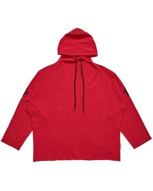 PROTOTYPES Waffle Twisted Hoodie - Red