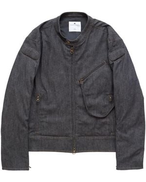 Courreges Scuba Denim Bomber Jacket - Black