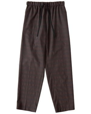 MM6 by Maison Margiela Check Drawstring Pants - White