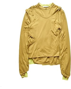 Mainline:RUS/Fr.CA/DE Julien Layered Long Sleeve Top - Yellow