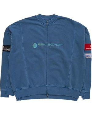 Martine Rose Zip Up Crew - Blue