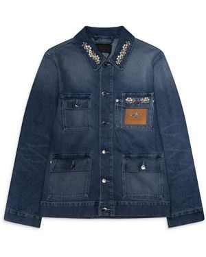 Simone Rocha Multi Pocket Workwear Jacket W/ Emb - Blue