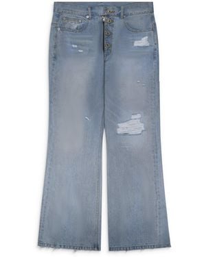 Protocol Index Men S Paneled Hybrid Denim Pants Indigo / Leather