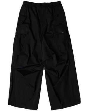 Marni Taffeta Wide Leg Cargo Pants - Black