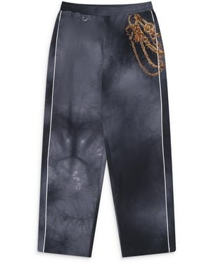 Doublet Trompe'Oeil Embroidery Track Pants - Gray