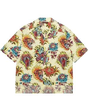 Lu'u Dan Printed Boxy Short Sleeve Shirt - Metallic