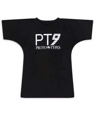 PROTOTYPES Pt9-Fitted Printed Tee - Black
