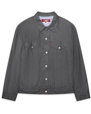 Junya Watanabe Levi's Striped Trucker Jacket - Gray