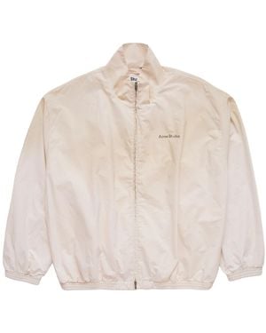 Acne Studios Logo Zipper Jacket Dusty - Natural