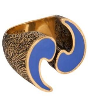 Etro Enamelled Paisley Ring - White