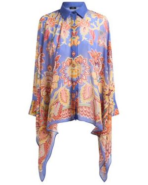 Etro Poncho Shirt With Print - White