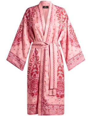 Etro Kesa Jacquard Con Cintura, Donna, Taglia - Rosa