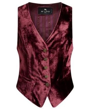 Etro Gilet Monopetto - Rosso