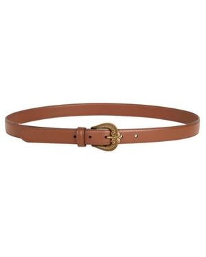 Etro Ceinture En Cuir À Boucle Paisley, Femme, Taille - Marron
