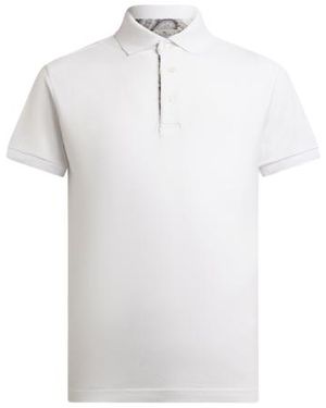 Etro Cotton Polo Shirt With Pegaso - White