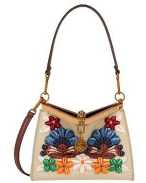 Etro Small Vela Bag With Flowers - Multicolor