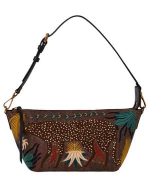 Etro X Tabby Booth Arnica Crossbody Bag With Embroidery - Brown