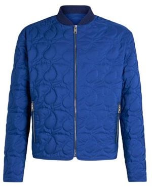 Etro Quilted Paisley Bomber Jacket, , Electric - Blue