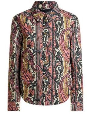 Etro Quilted Jacket With Paisley Foliage Motif - Multicolour