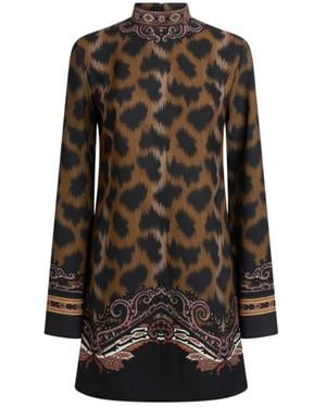Etro Mini Tunic Dress - Brown