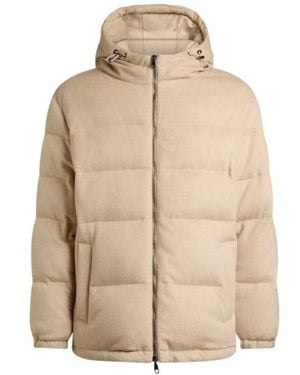 Etro Hooded Cashmere Down Jacket - Natural