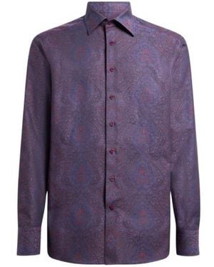 Etro Camicia Jacquard - Viola