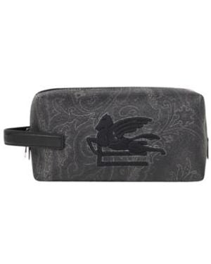 Etro Essential Small Jacquard Pouch - White