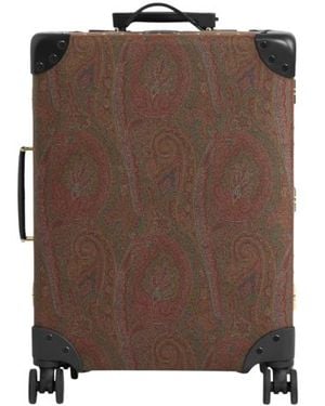 Etro X Globe-Trotter Medium Arnica And Leather Carry-On - Brown