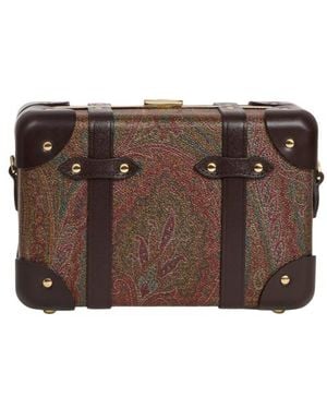 Etro Borsa Rigida A Tracolla Micro - Marrone