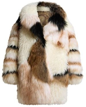 Etro Mixed Fur Coat - Natural