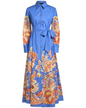 Etro Hemdblusenkleid Aus Bedrucktem Popeline, Damen, Größe - Blau