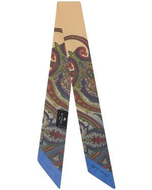 Etro Silk Twill Paisleyina With Placed Paisley Print - White