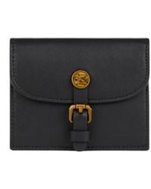 Etro Leather Pony Card Holder - White