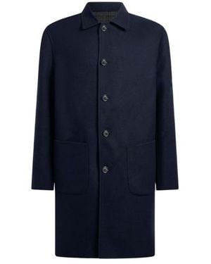Etro Reversible Wool-Blend Coat - Blue