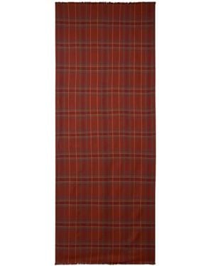 Etro Double-Sided Wool And Silk Scarf With Check And Paisley Motifs - Red