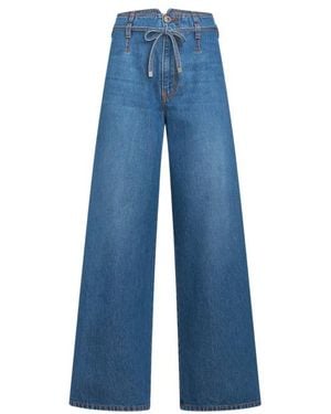 Etro Culotte Jeans With Belt - Blue