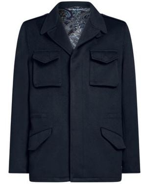 Etro Cashmere Shirt Jacket - Blue