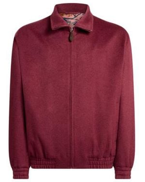 Etro Cashmere Jacket With Stand-Up Collar - Red