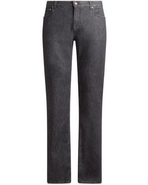 Etro Slim-Fit Cotton Denim Jeans - Grey