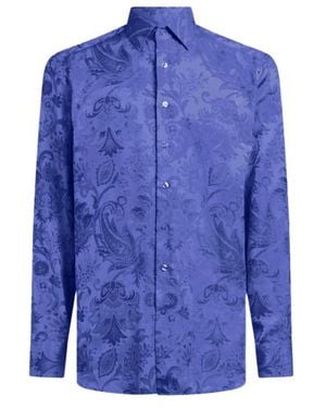 Etro Cotton Jacquard Shirt - Blue