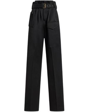 Etro Pantaloni Straight Leg - Nero