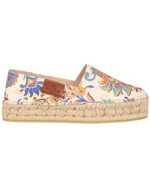Etro Espadrilles Aus Bedruckter Baumwolle, Damen, Größe - Natur